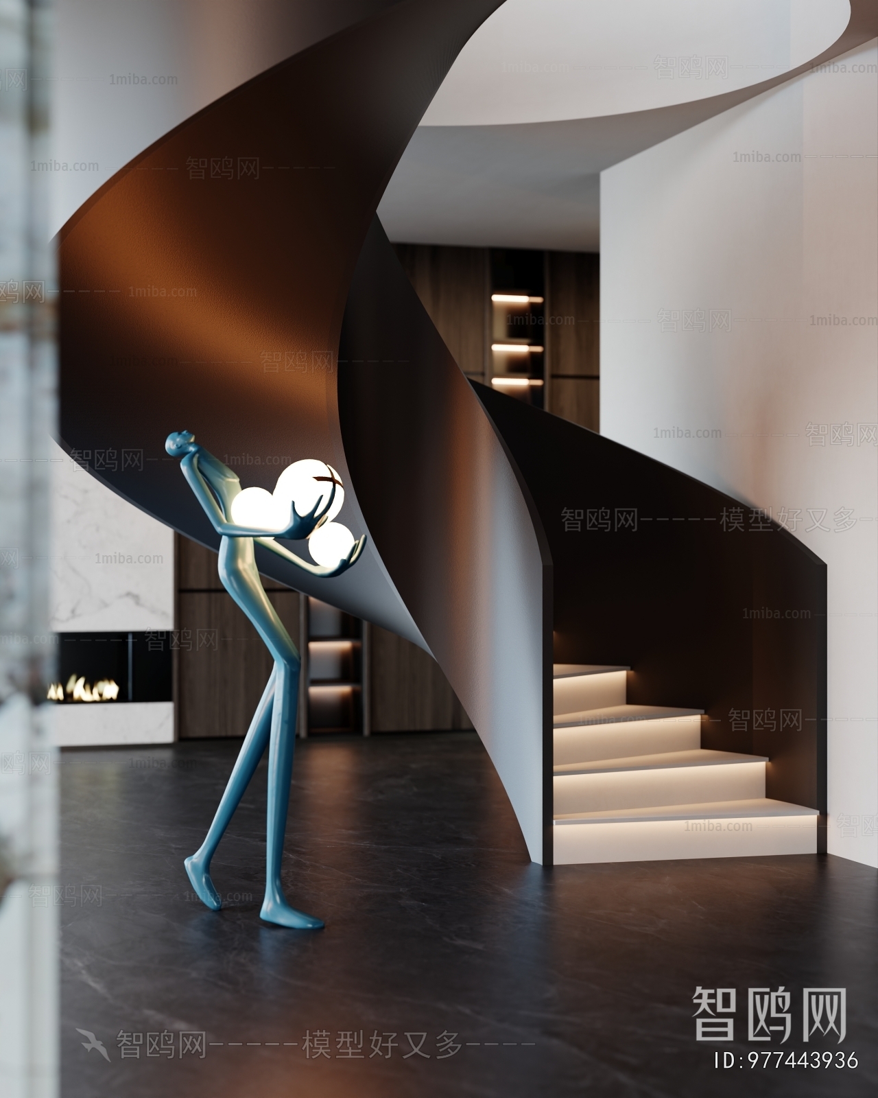 Modern Rotating Staircase
