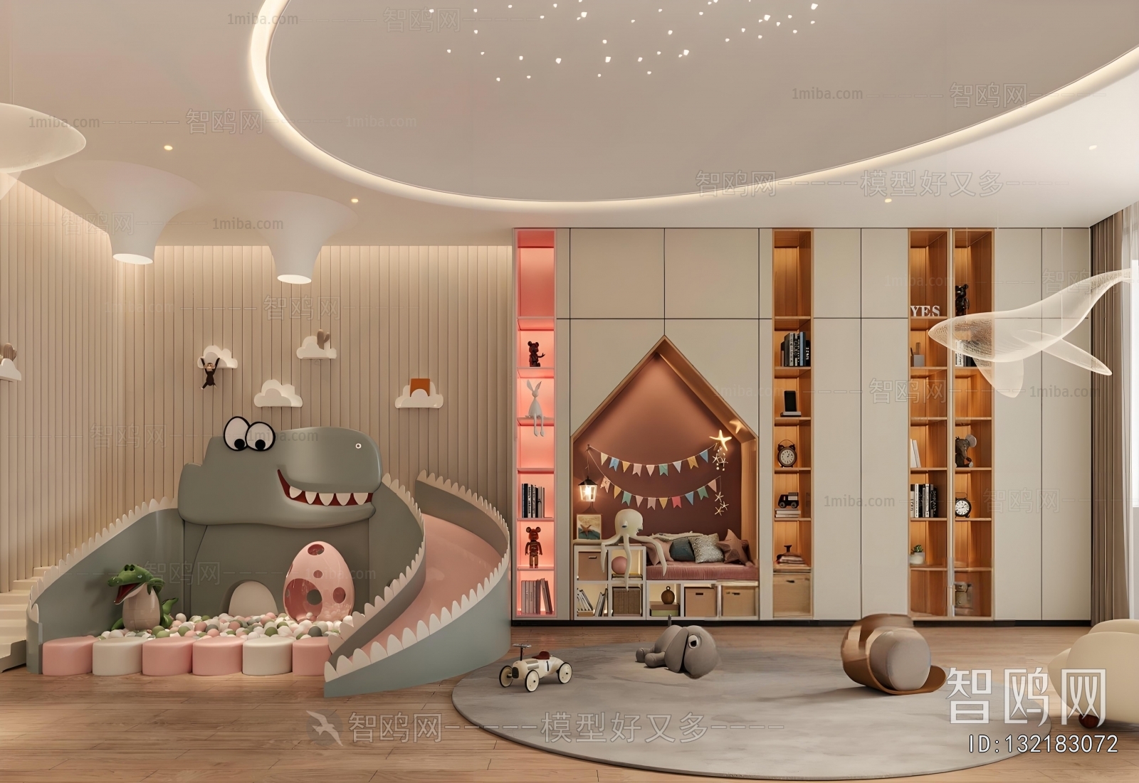 Modern Children's Room Activity Room