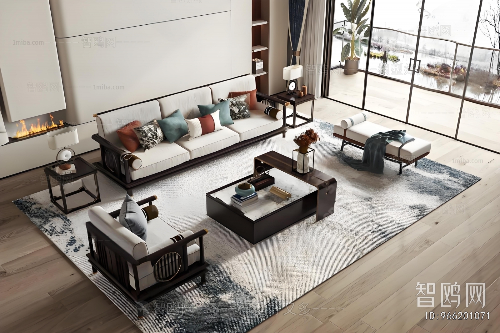 New Chinese Style Sofa Combination