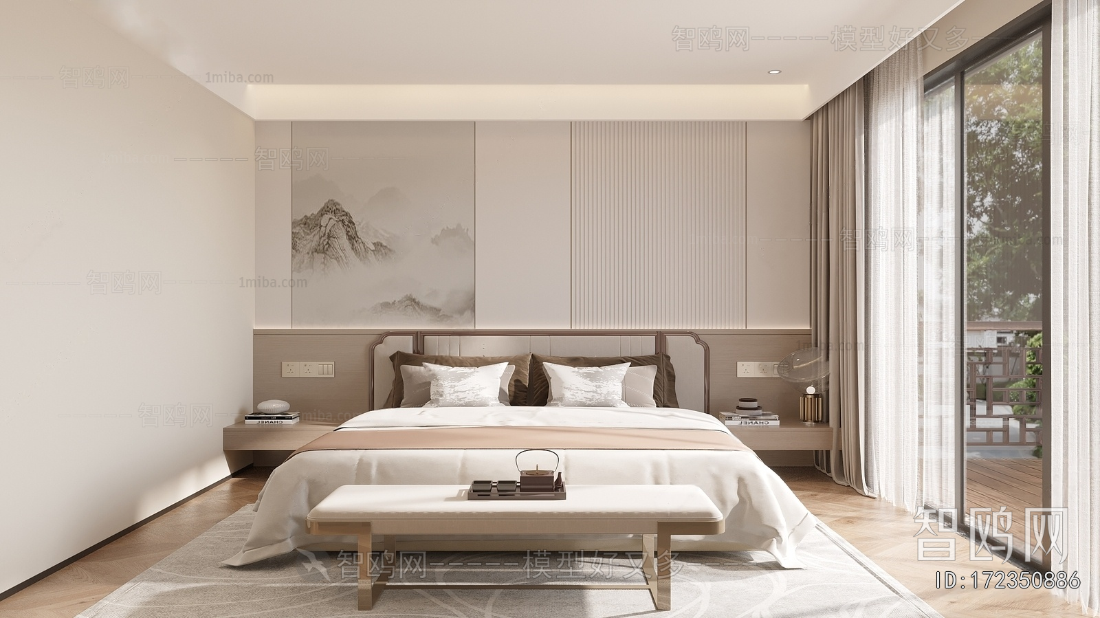 New Chinese Style Bedroom