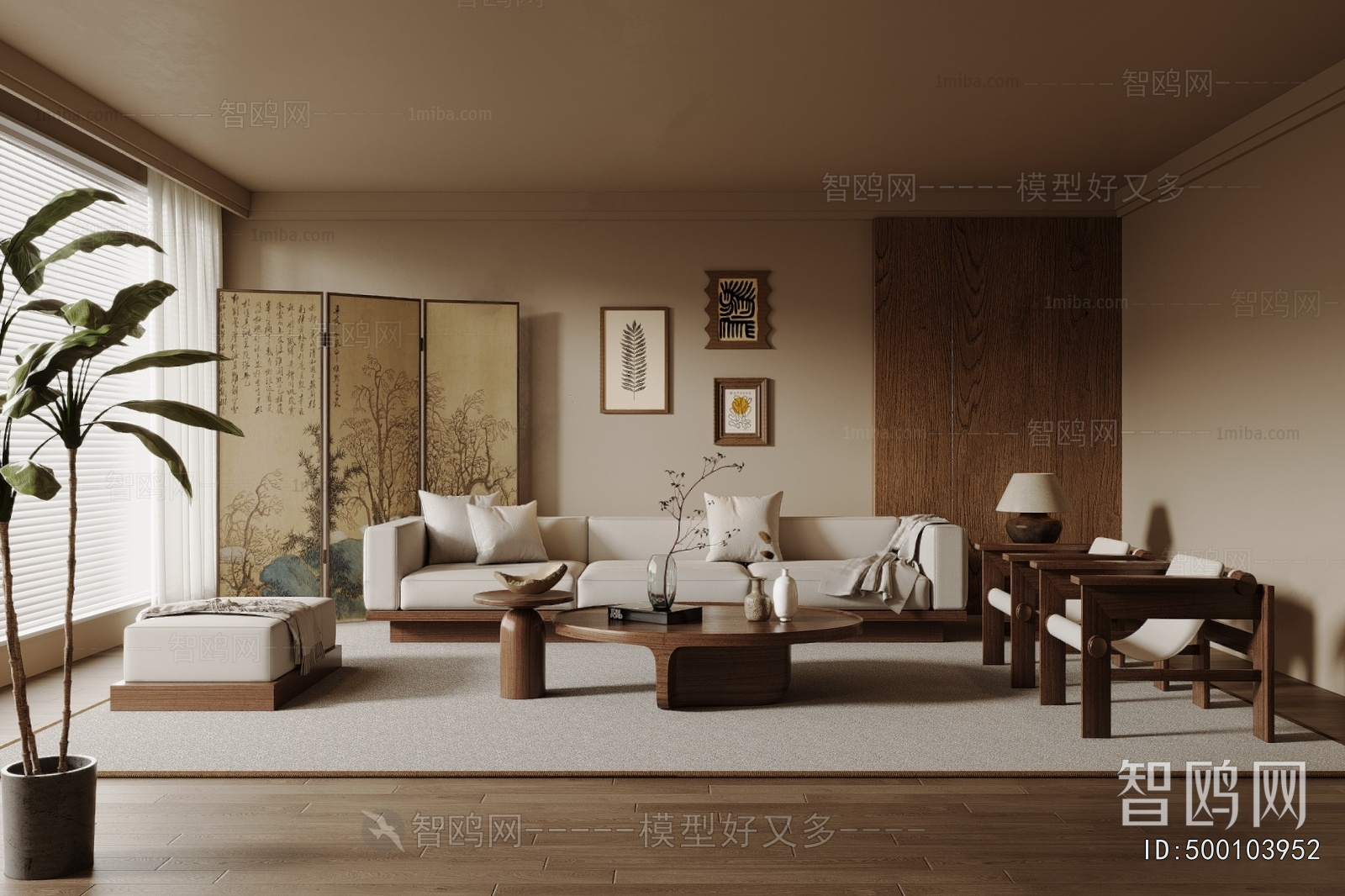 Wabi-sabi Style A Living Room