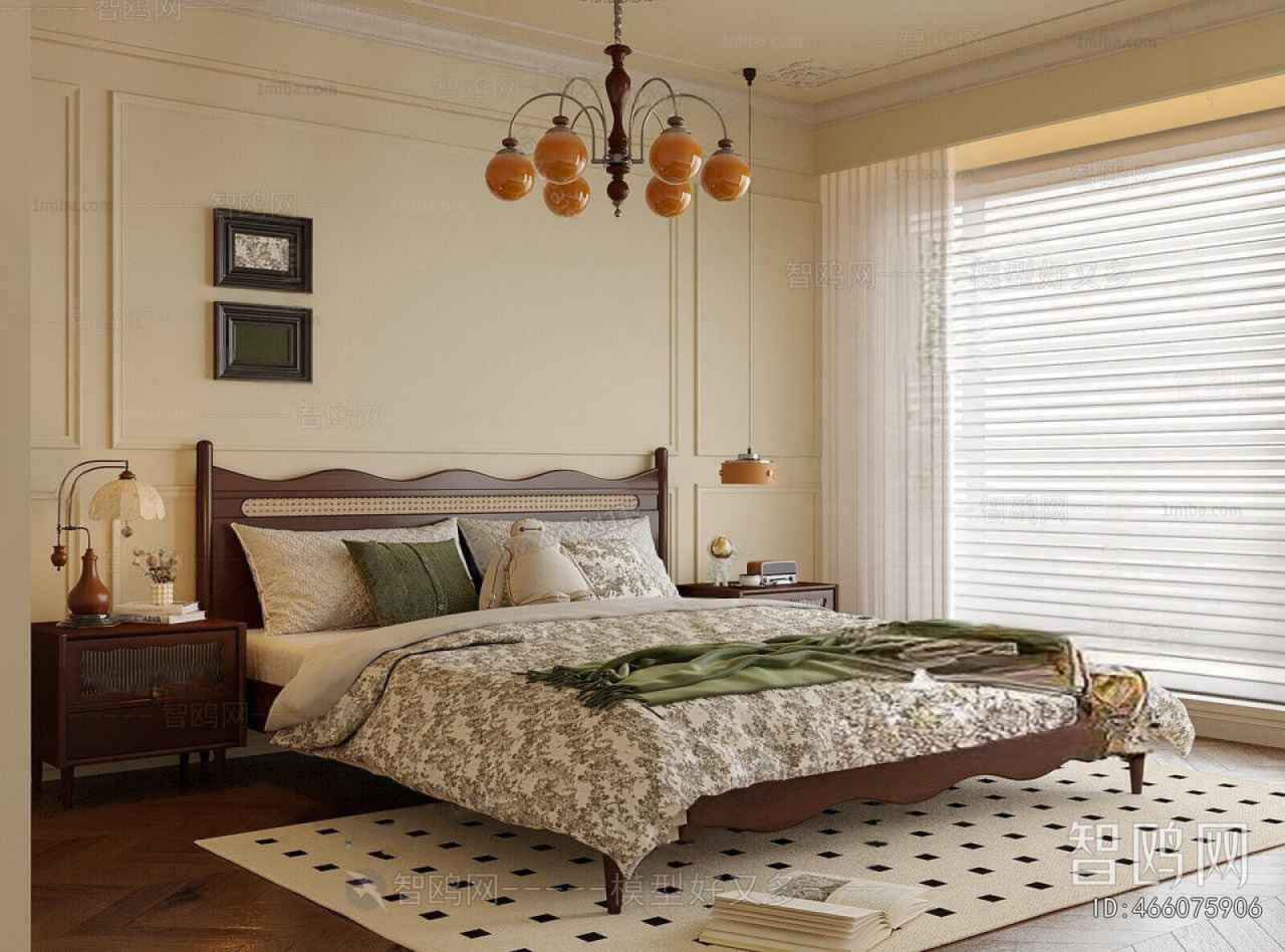 French Style Retro Style Bedroom