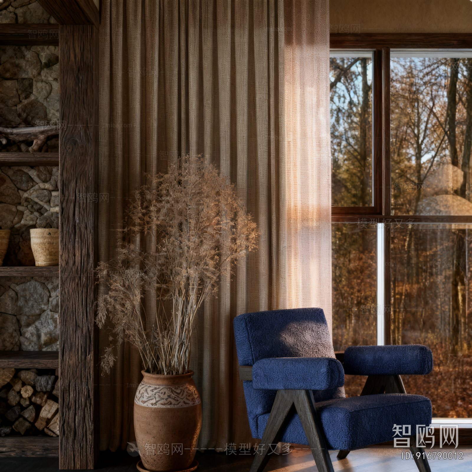 Wabi-sabi Style A Living Room