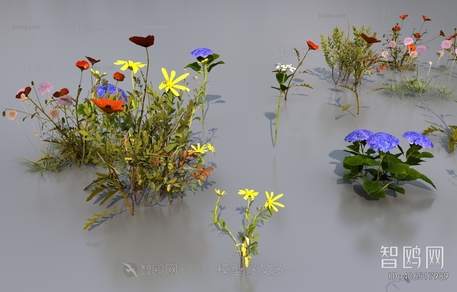 Modern Flowers And Grass