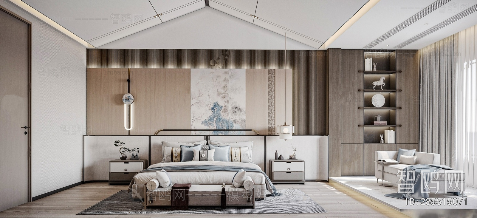 New Chinese Style Bedroom