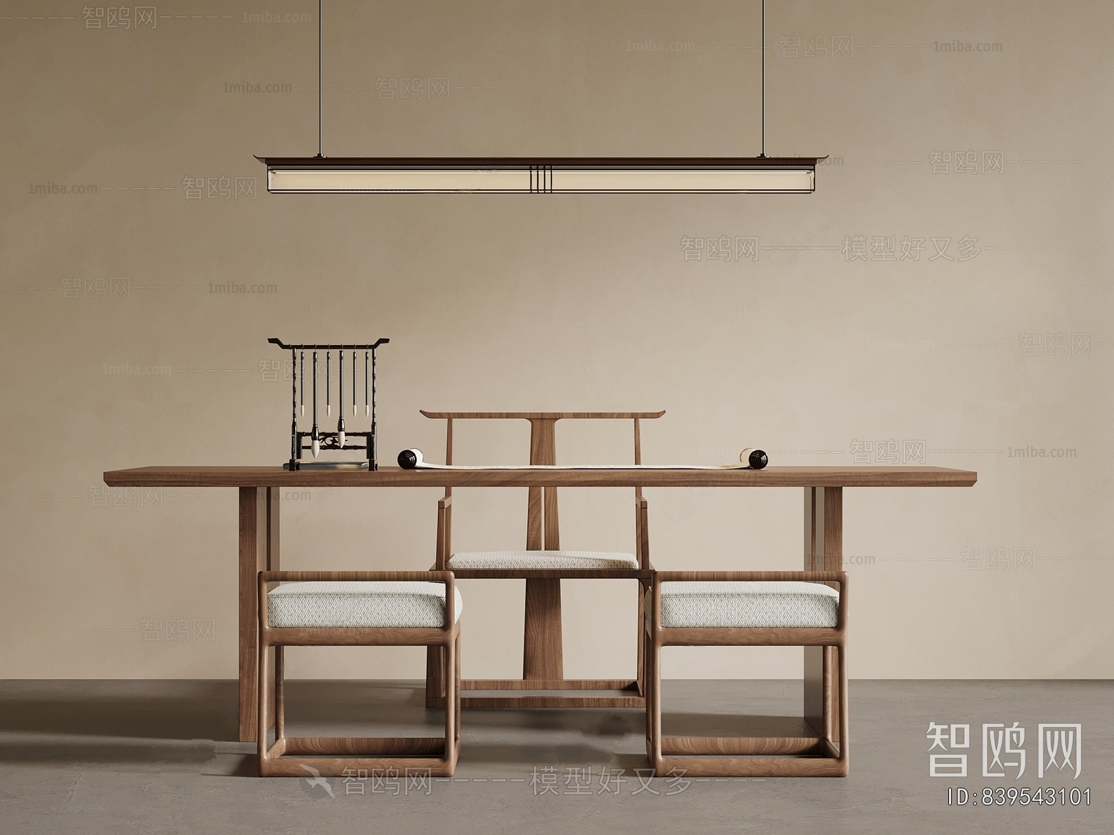 New Chinese Style Computer Desk And Chair