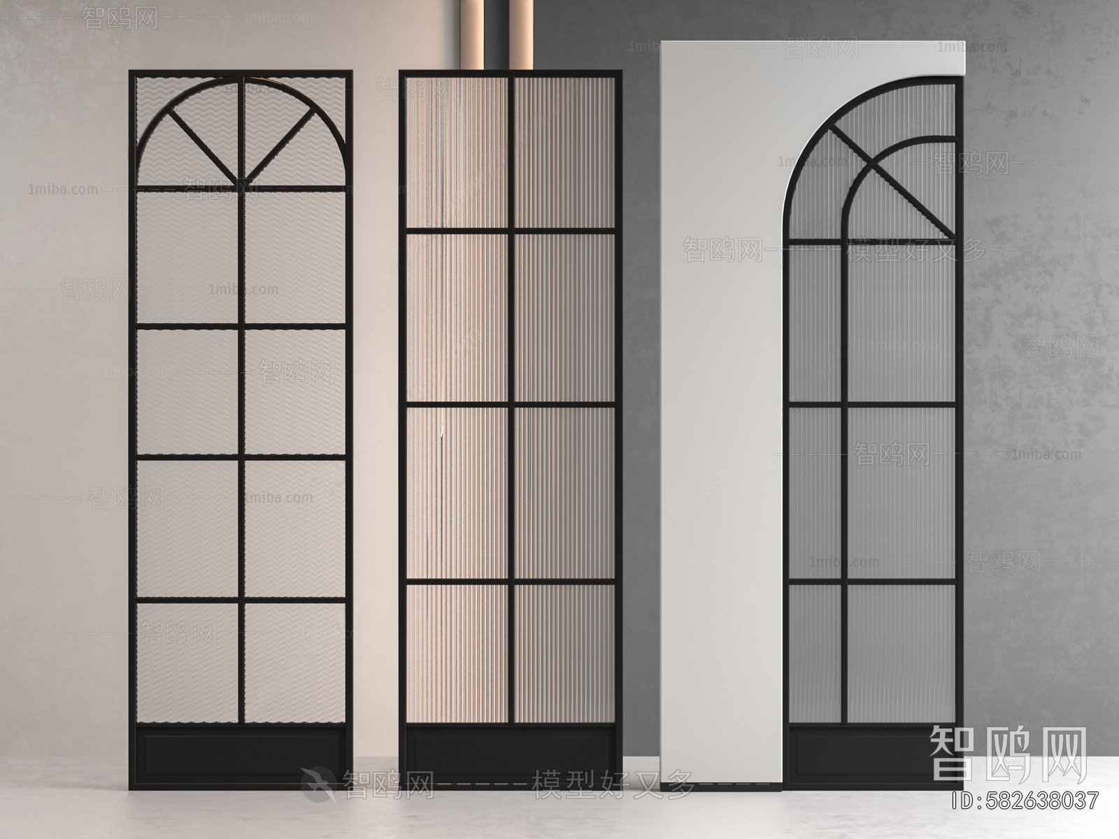 French Style Glass Screen Partition