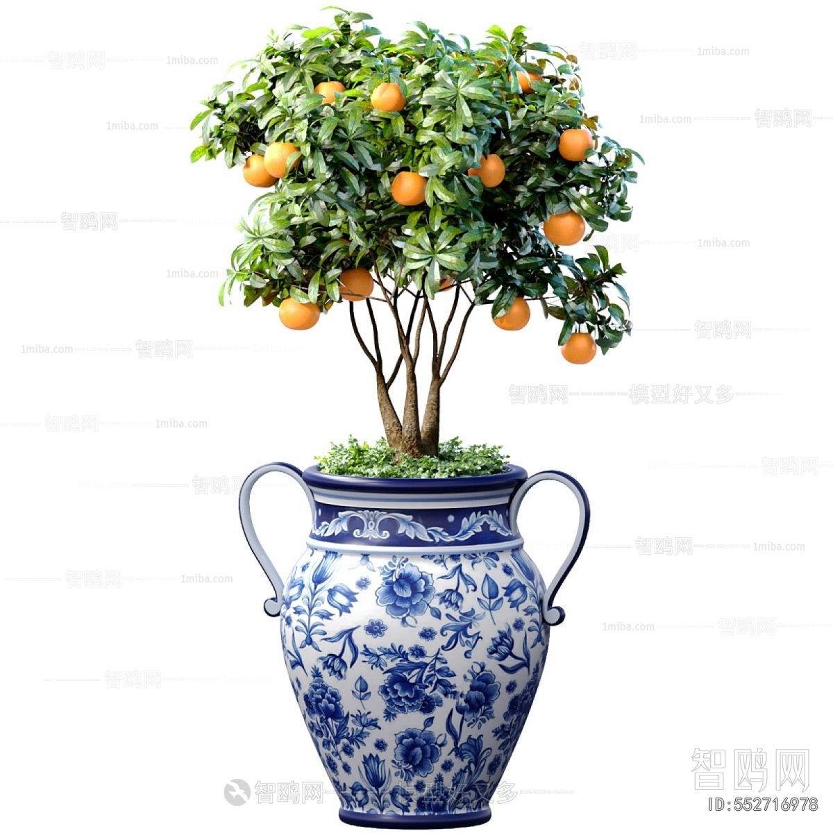 New Chinese Style Ground Green Plant Potted Plants