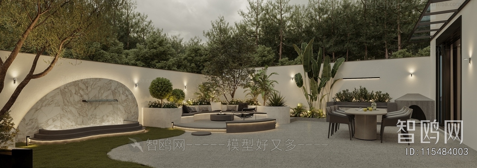 Modern Courtyard/landscape