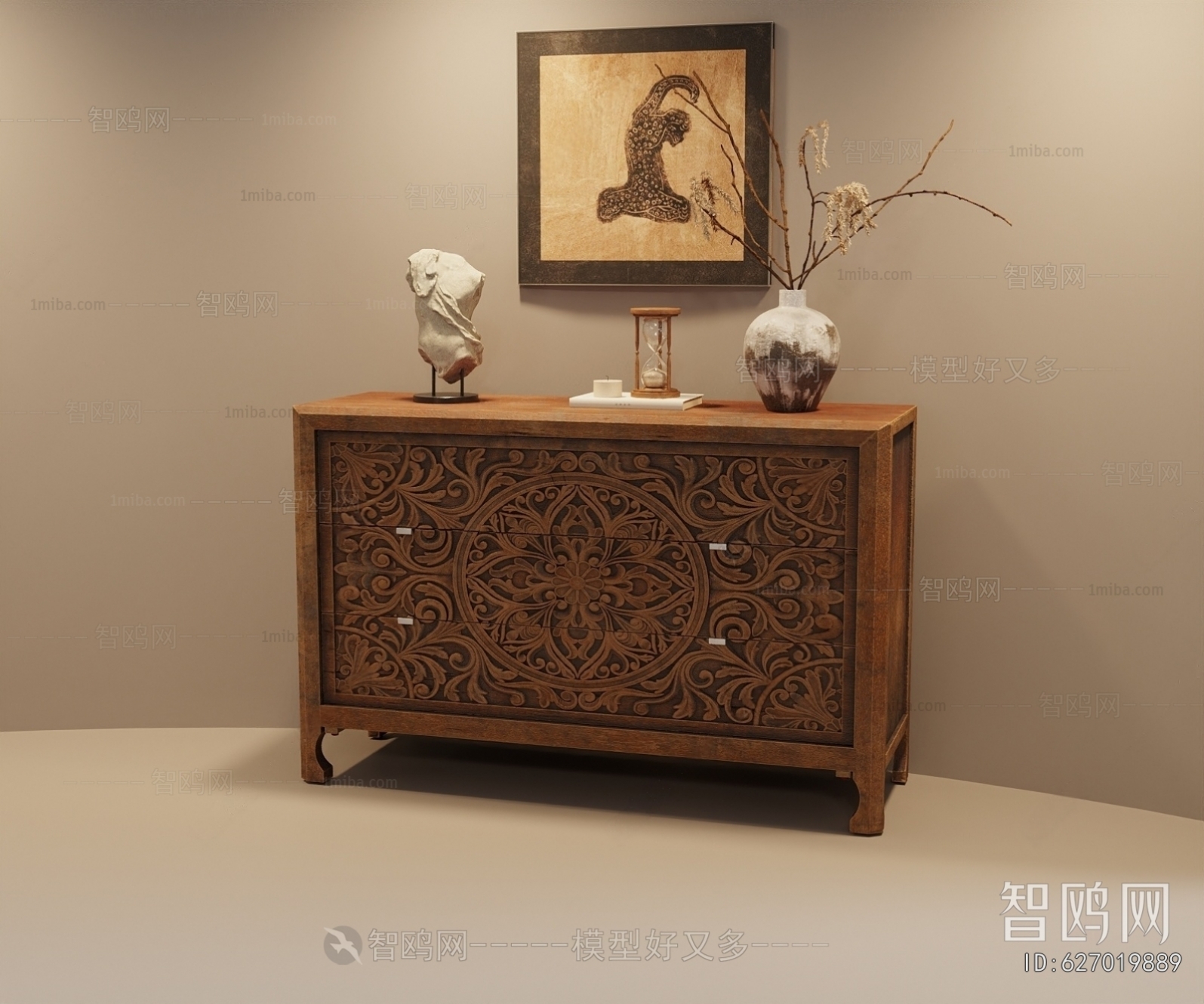 Wabi-sabi Style Entrance Cabinet