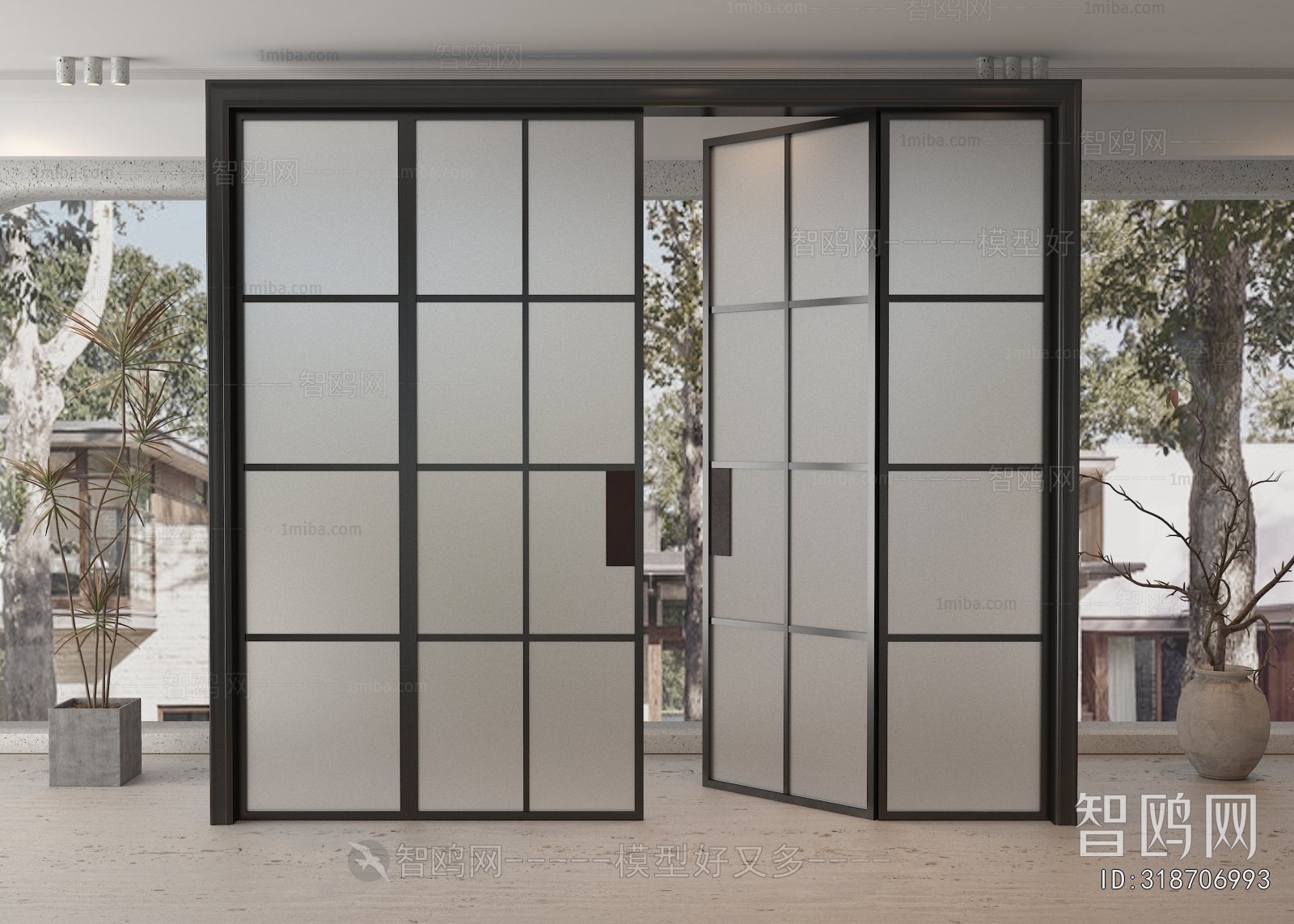 Modern Double Door