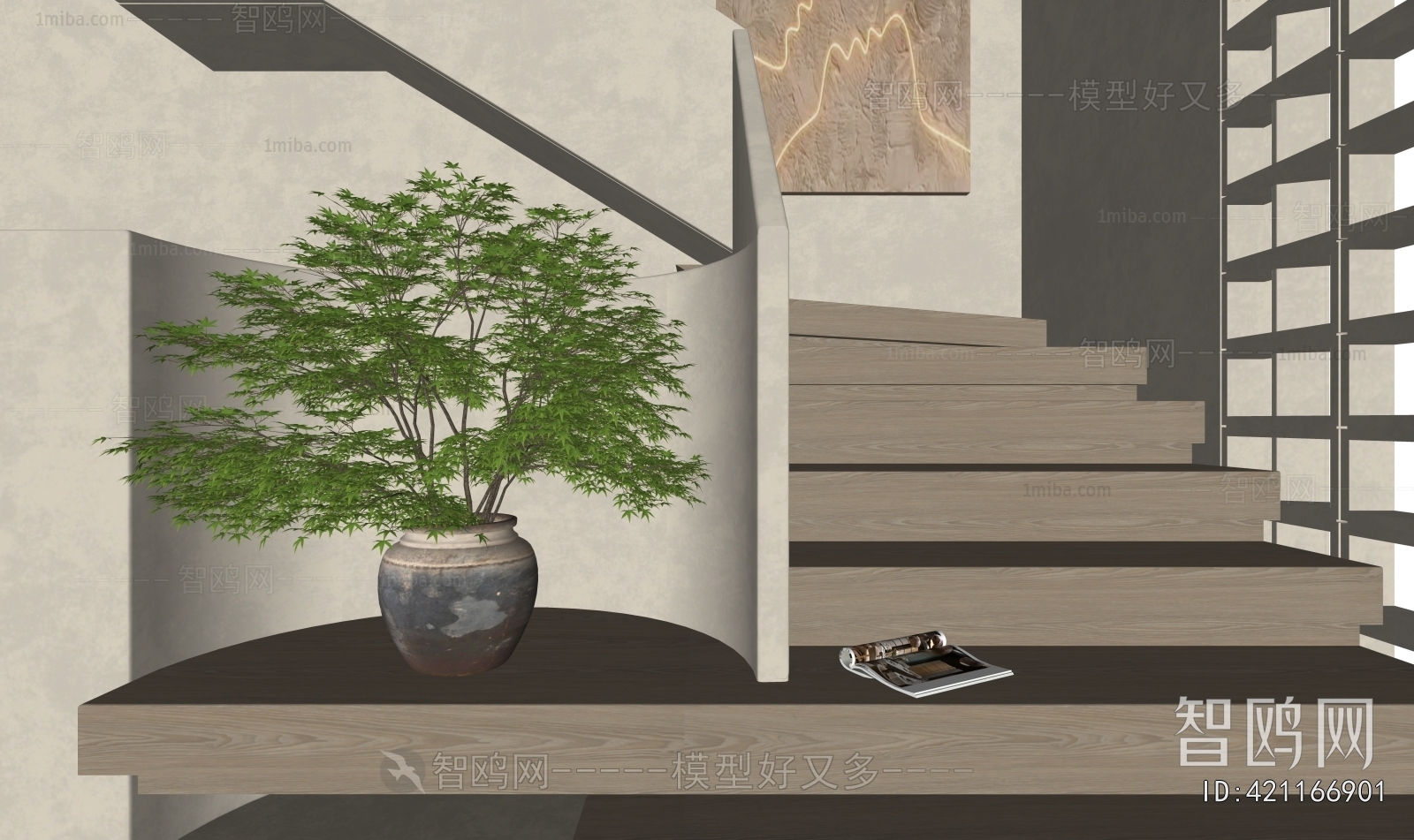 Modern Ground Green Plant Potted Plants