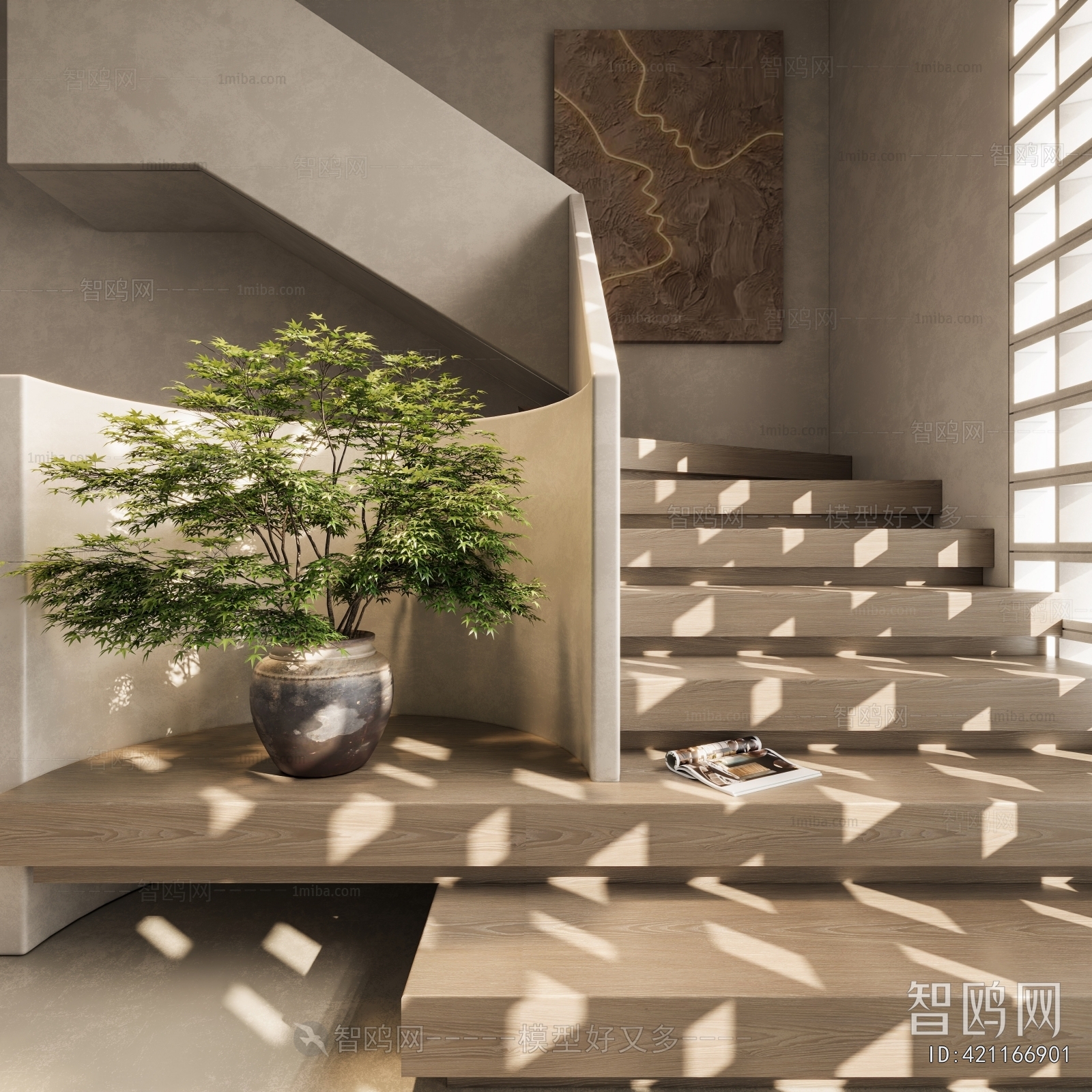 Modern Ground Green Plant Potted Plants