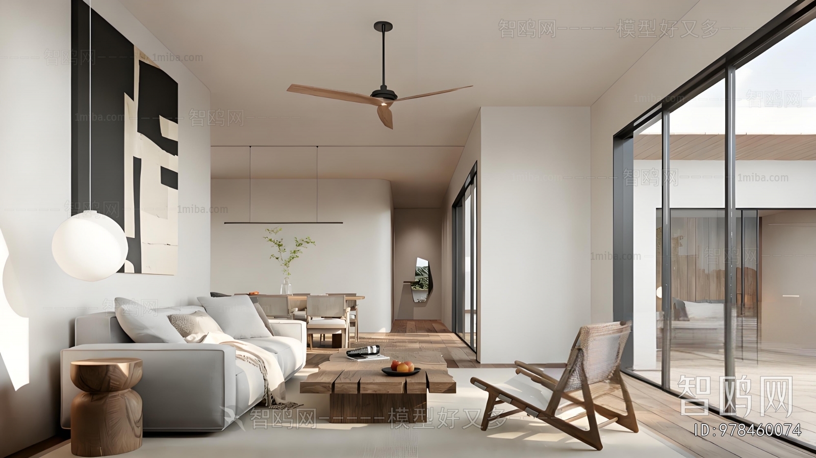 Wabi-sabi Style A Living Room