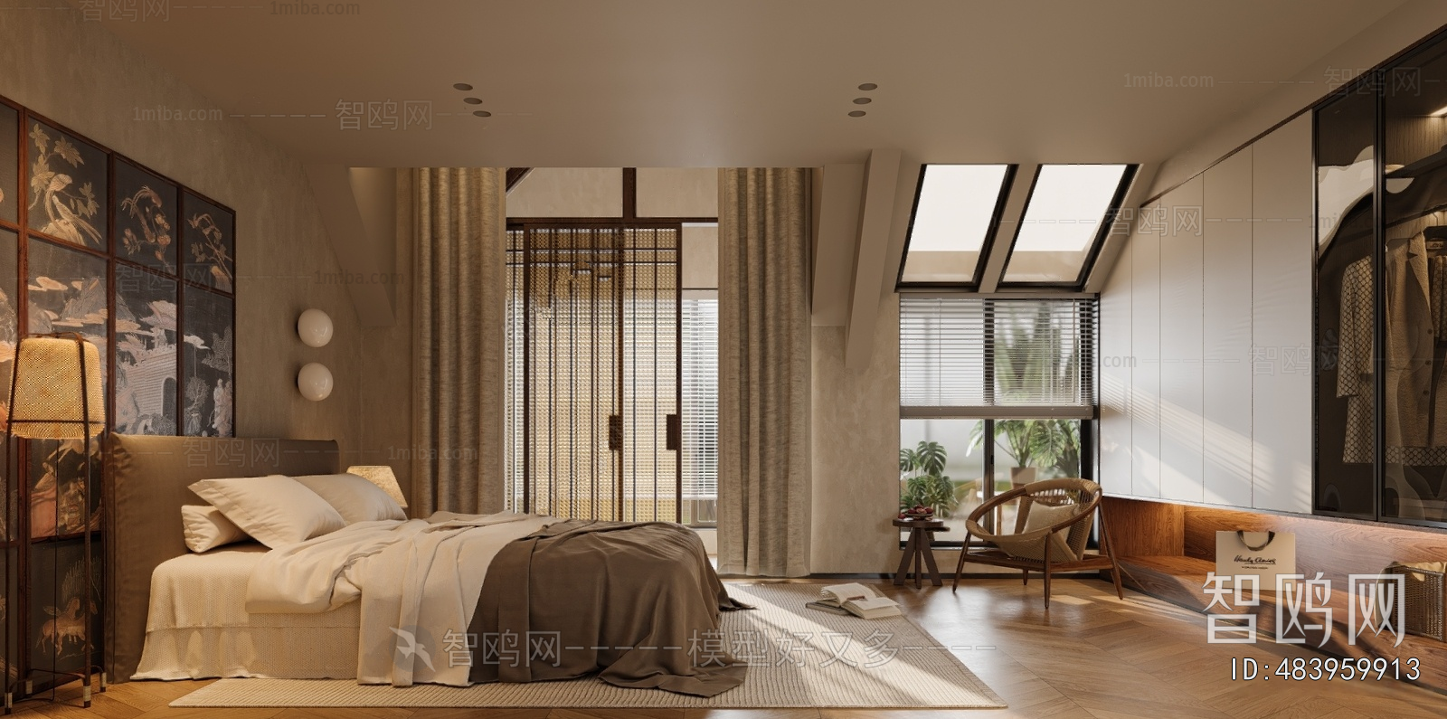 Wabi-sabi Style Bedroom