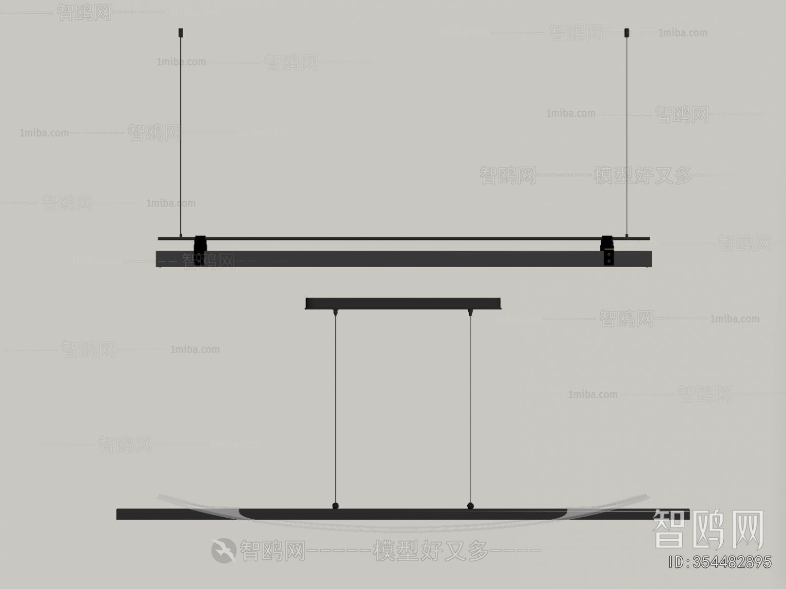 Modern Long Chandelier