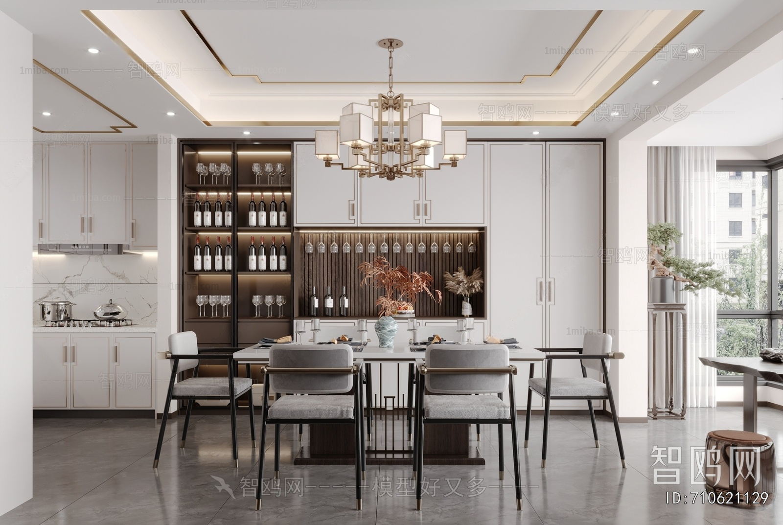 New Chinese Style Dining Room