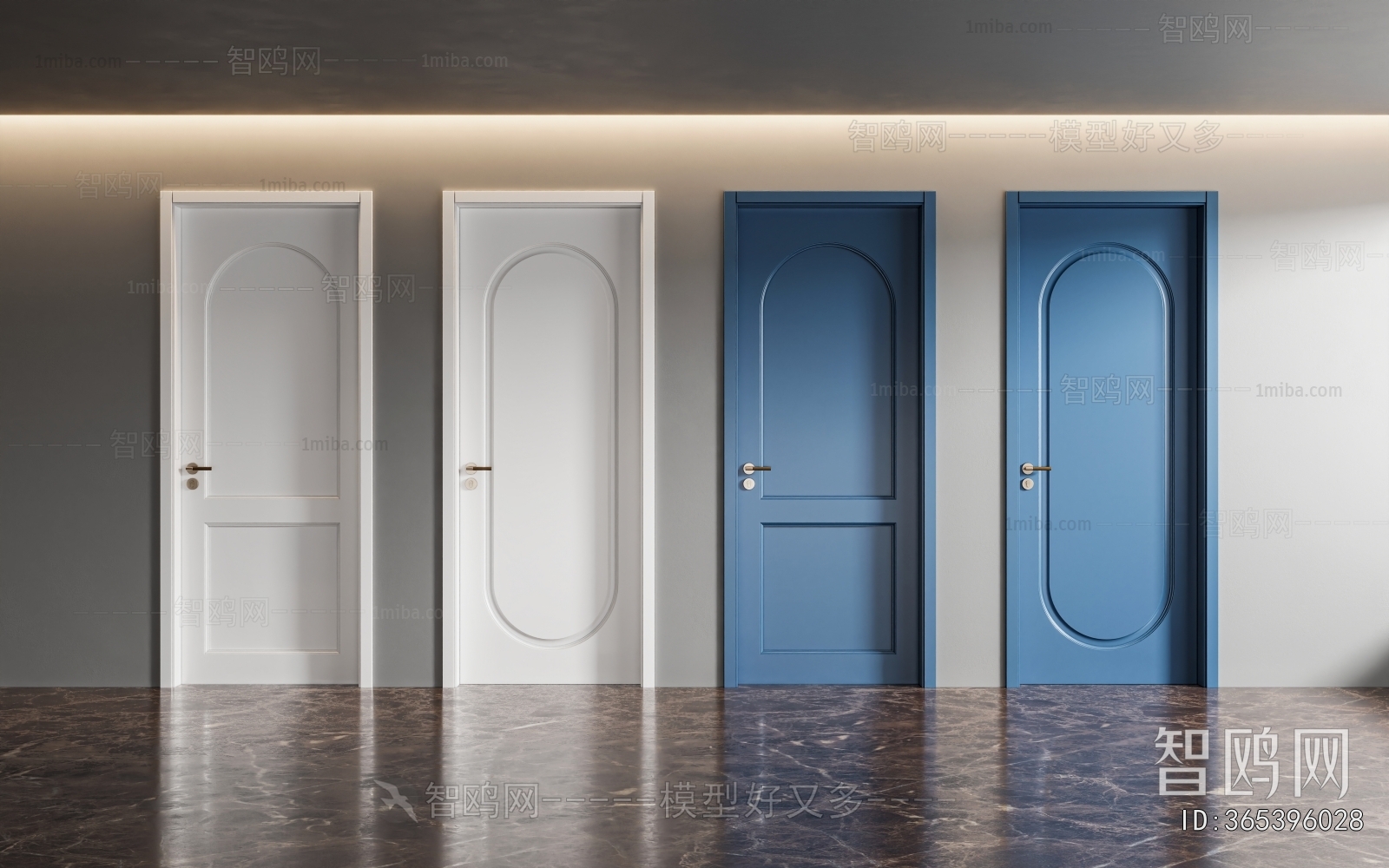 Simple European Style Single Door