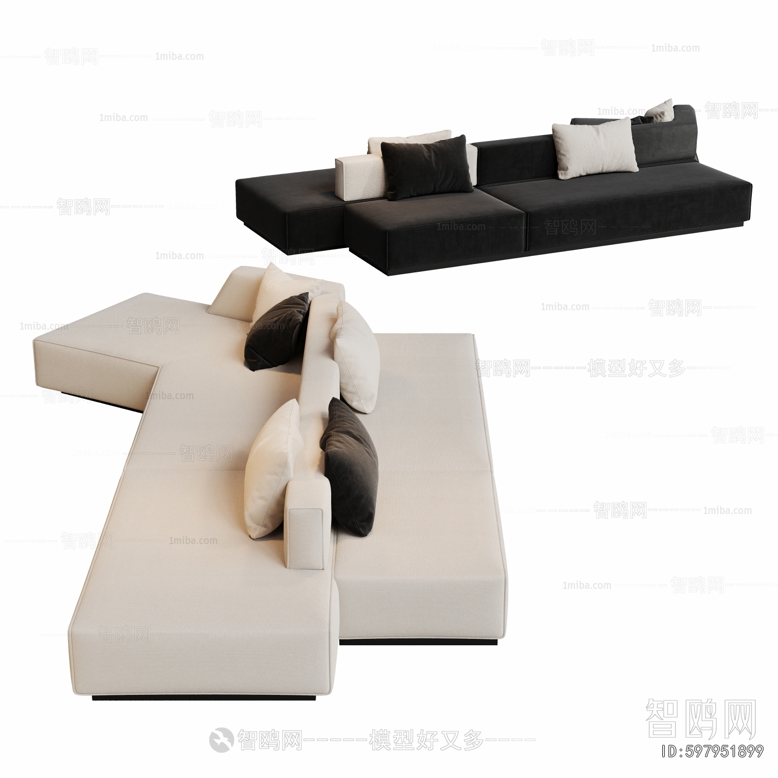 Modern Multi Person Sofa