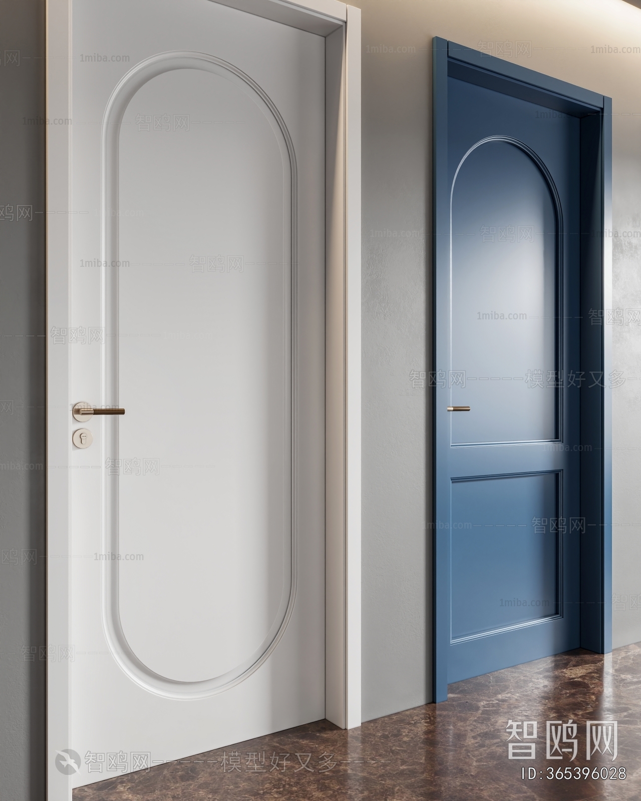 Simple European Style Single Door