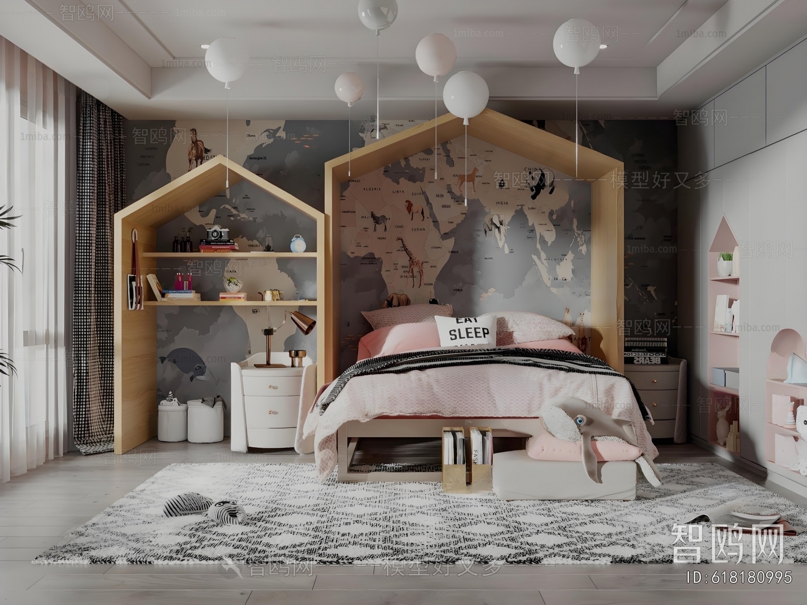 Nordic Style Girl's Room Daughter's Room