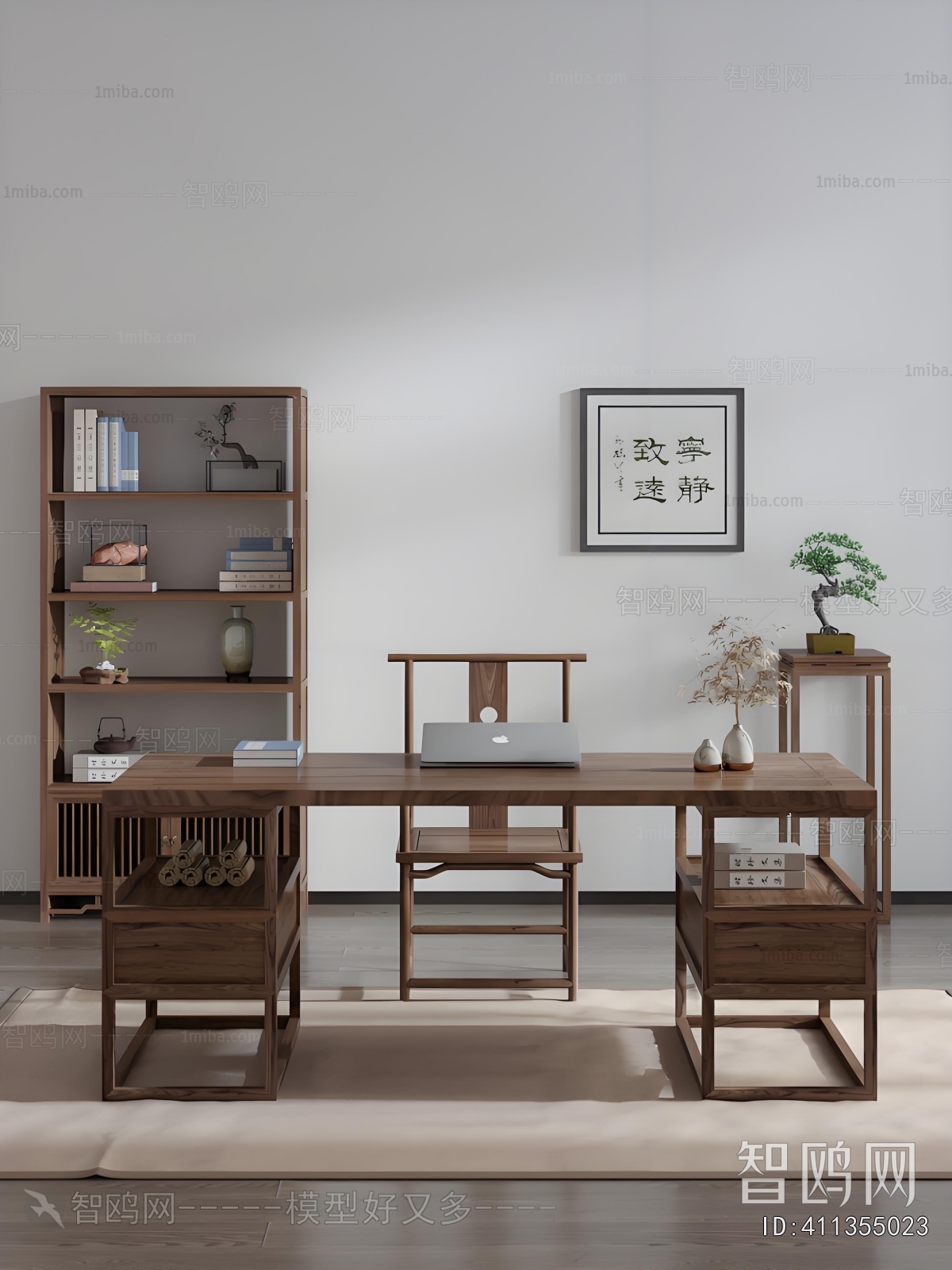 New Chinese Style Computer Desk And Chair