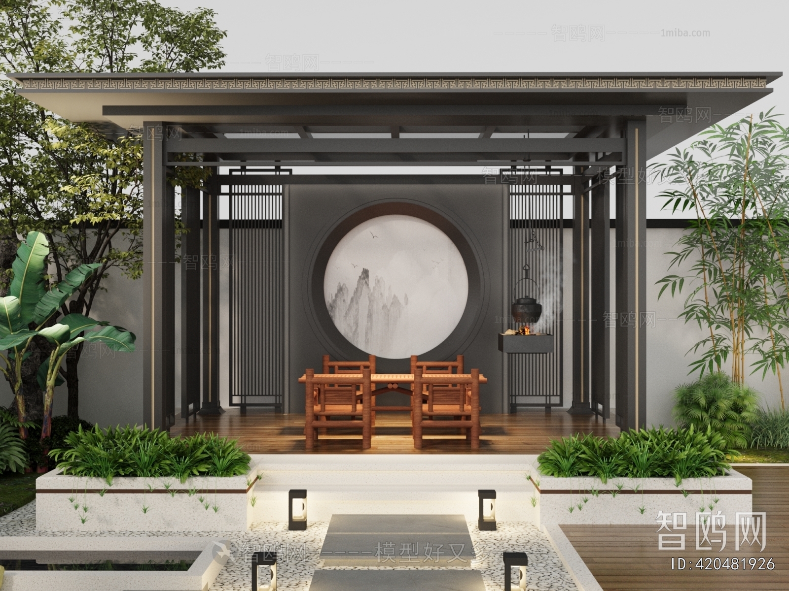 New Chinese Style Courtyard/landscape
