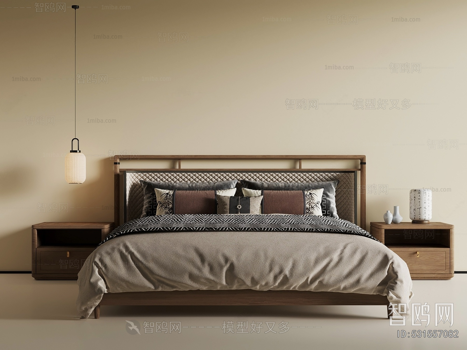 New Chinese Style Double Bed