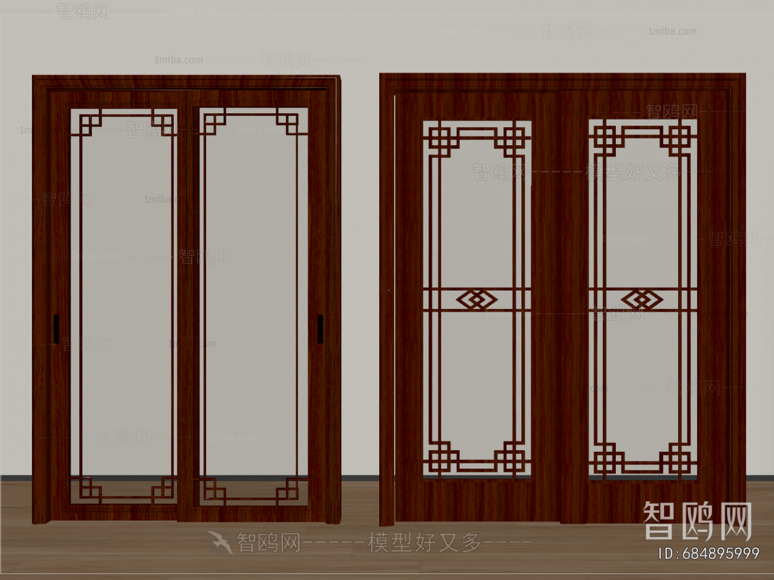 New Chinese Style Sliding Door