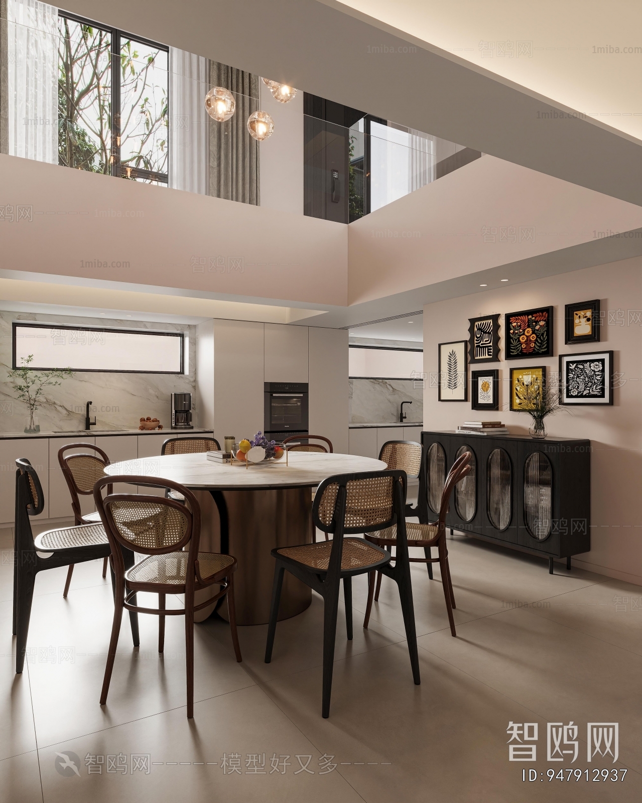 Wabi-sabi Style Dining Room