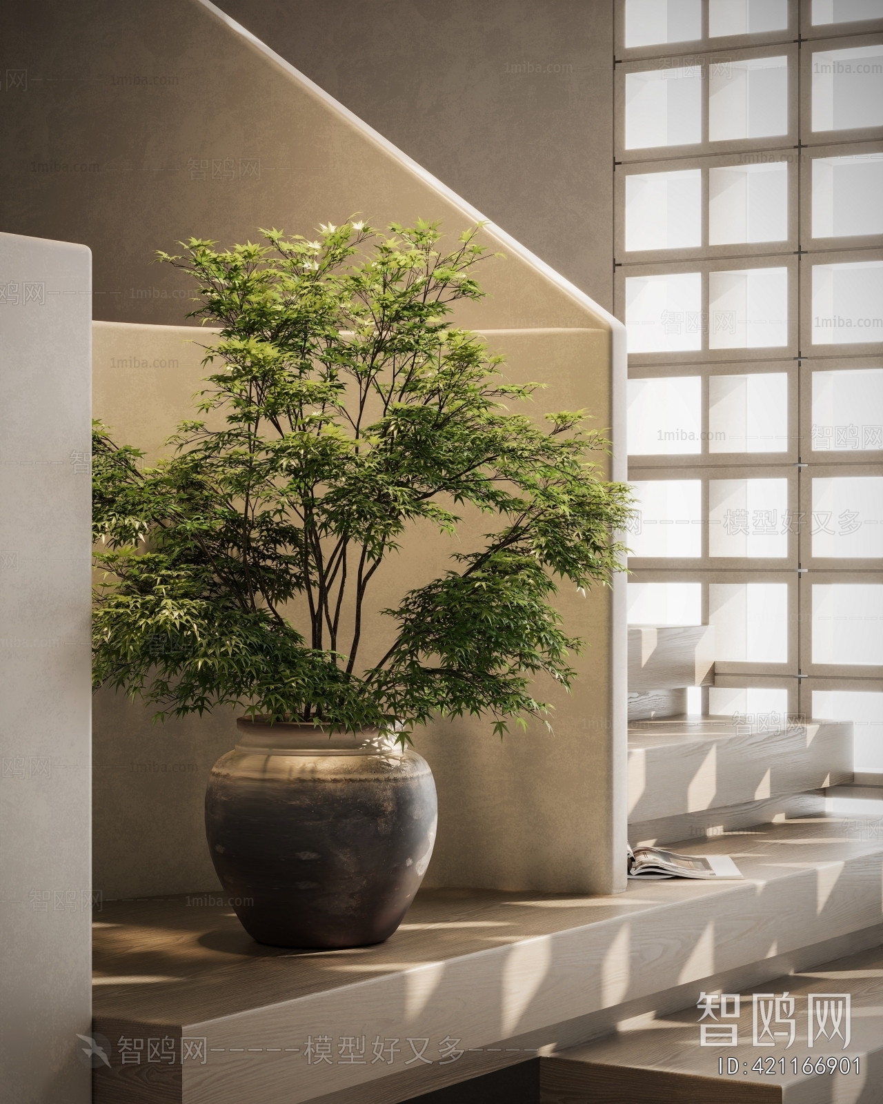 Modern Ground Green Plant Potted Plants