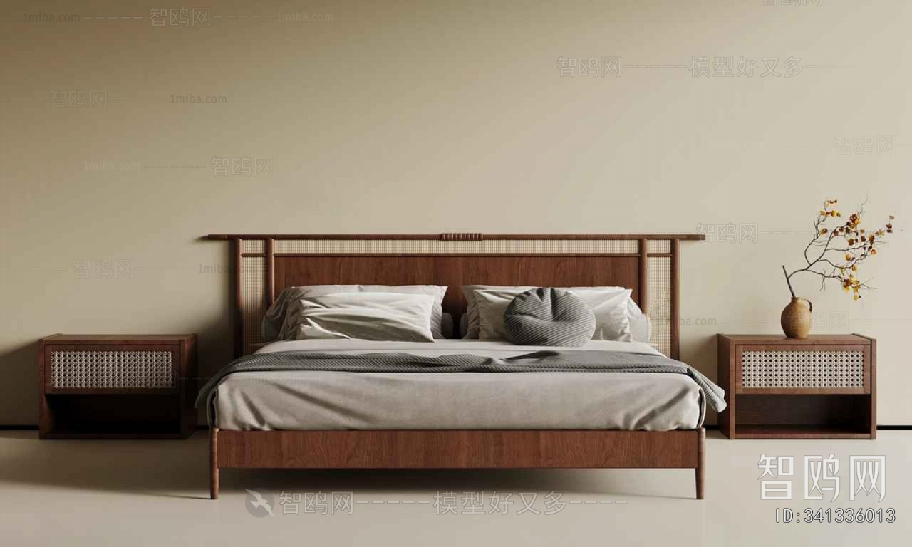 New Chinese Style Double Bed