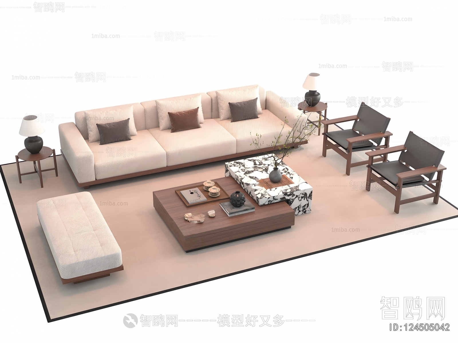 New Chinese Style Sofa Combination