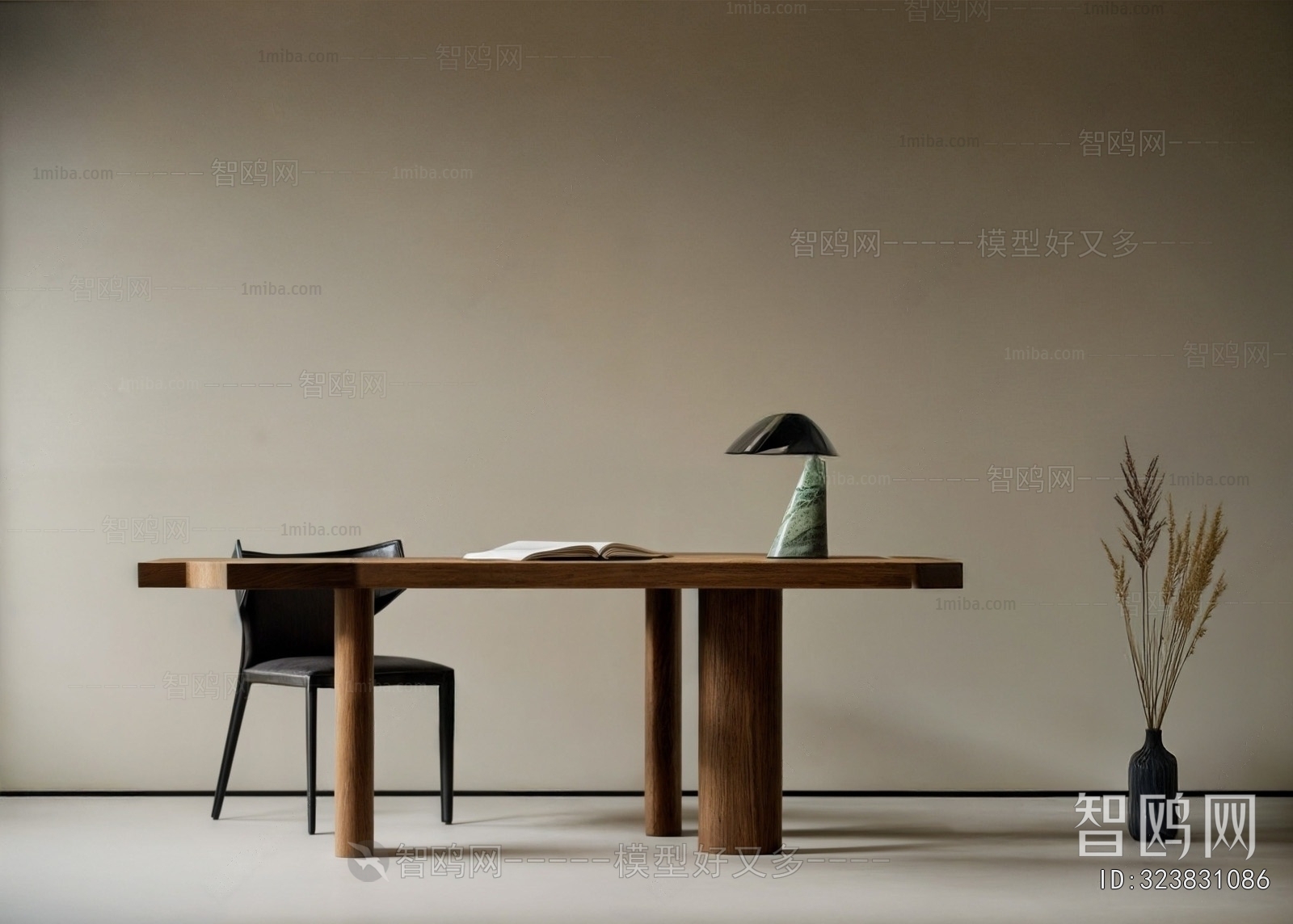 Wabi-sabi Style Computer Desk And Chair