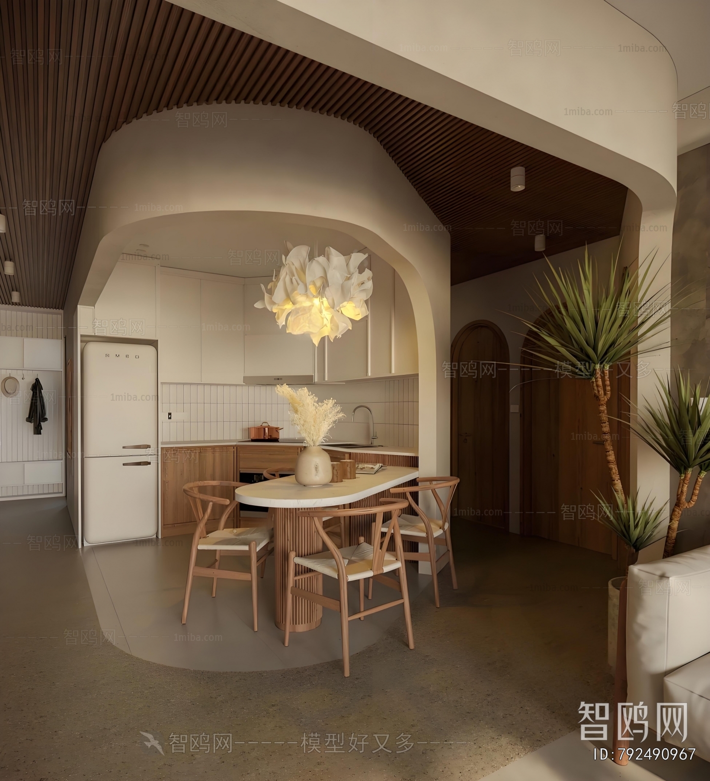 Wabi-sabi Style Dining Room