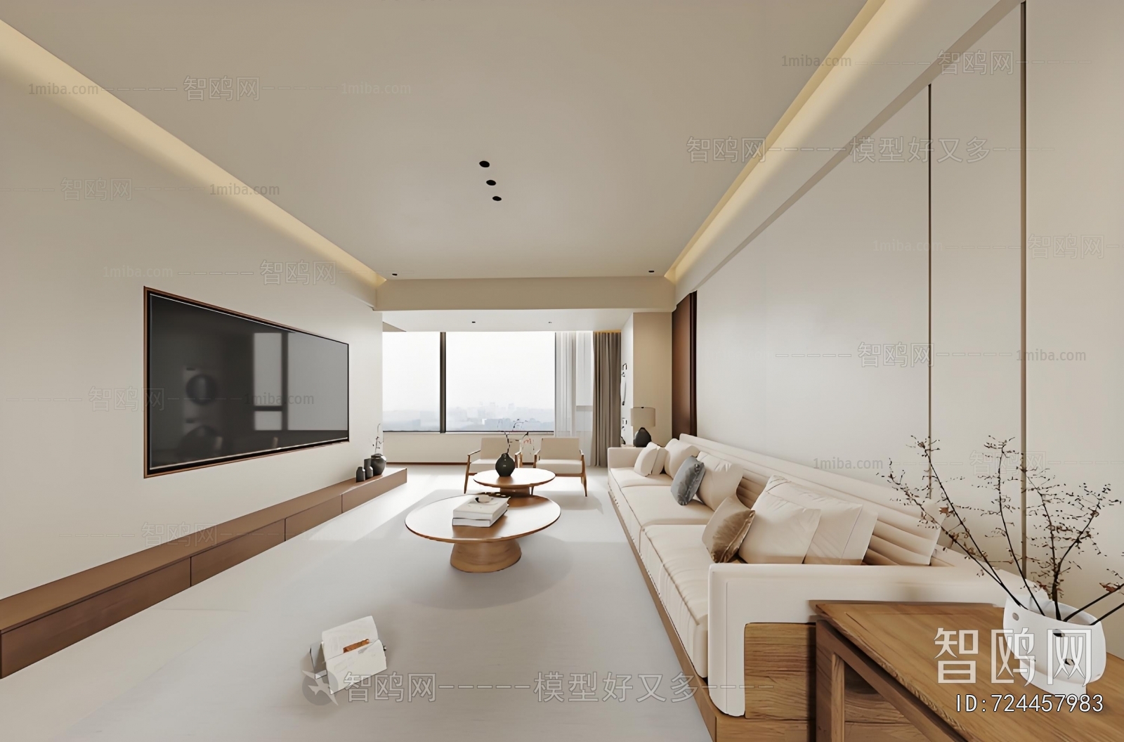 New Chinese Style A Living Room