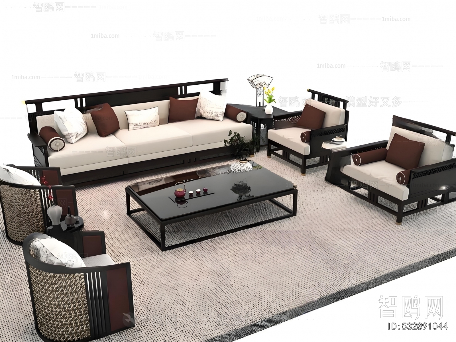 New Chinese Style Sofa Combination