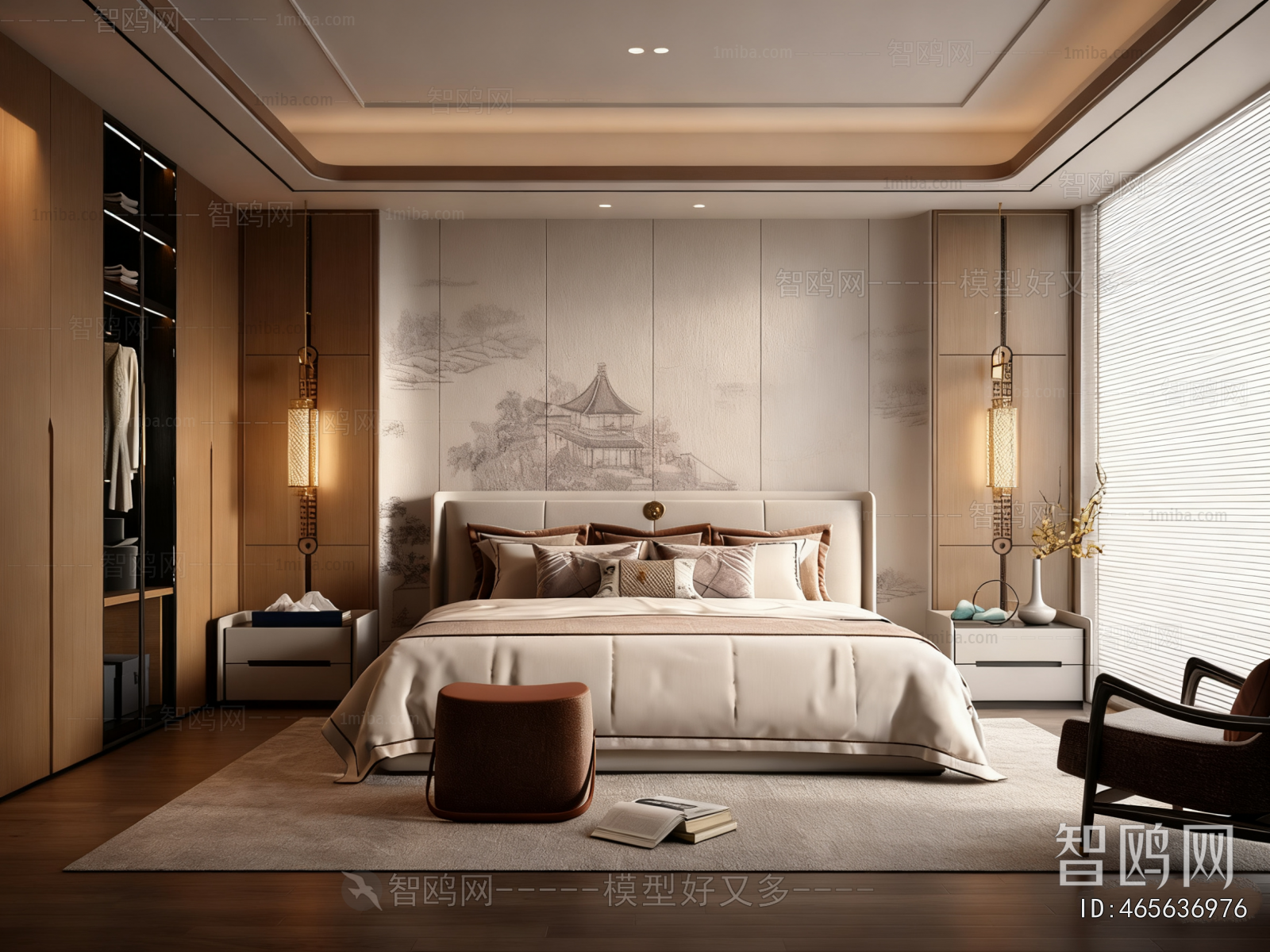 New Chinese Style Bedroom