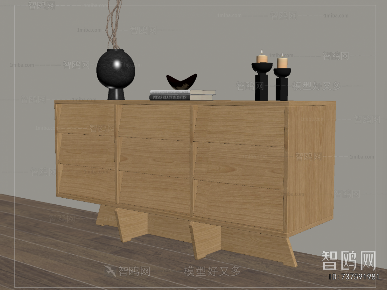 Wabi-sabi Style Entrance Cabinet