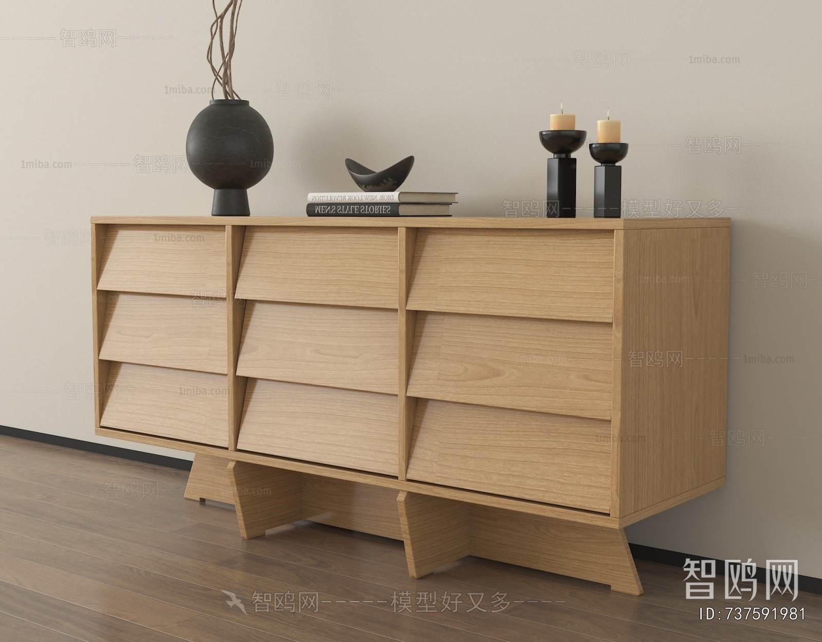 Wabi-sabi Style Entrance Cabinet