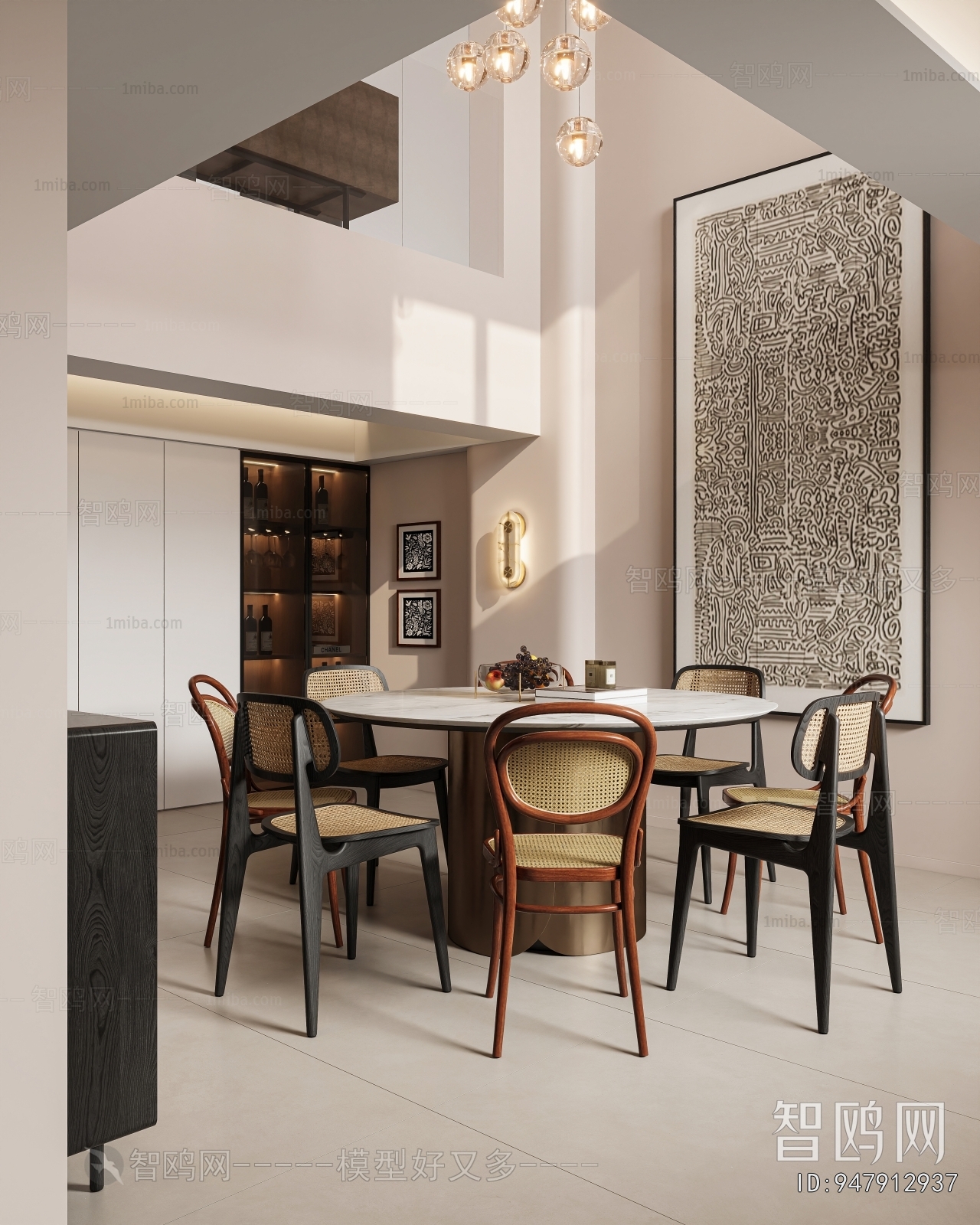 Wabi-sabi Style Dining Room