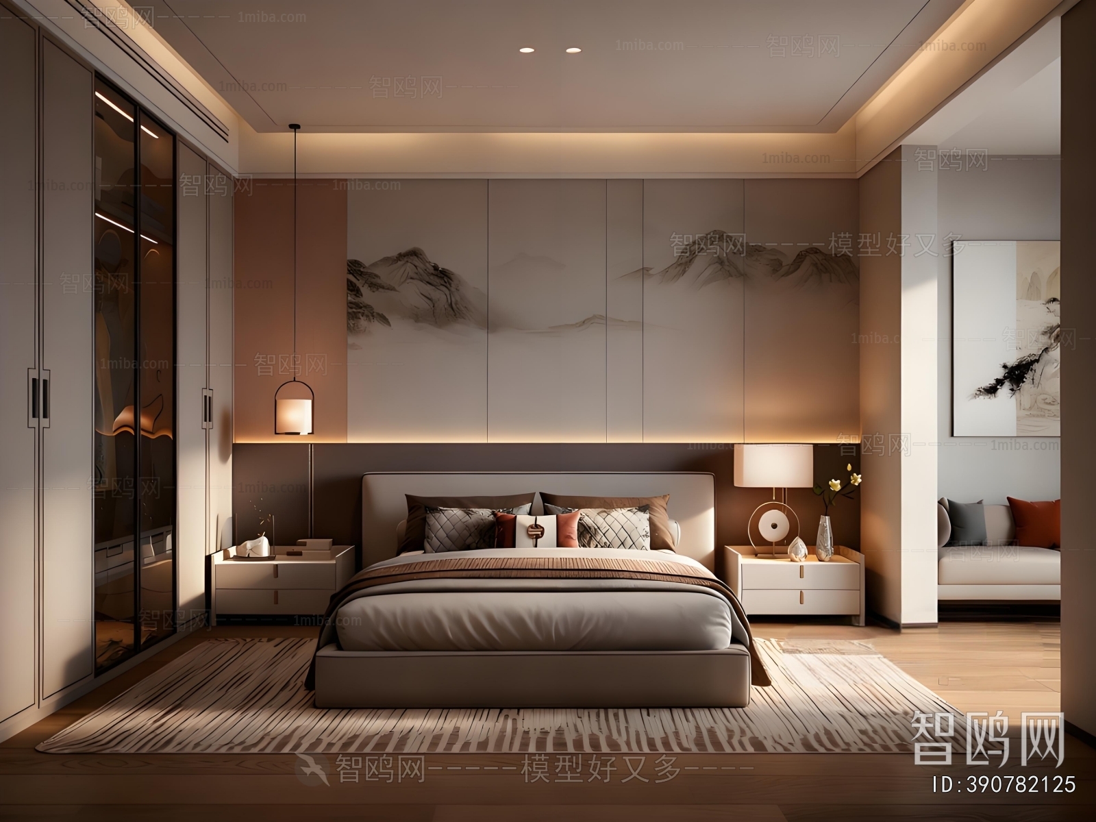 New Chinese Style Bedroom
