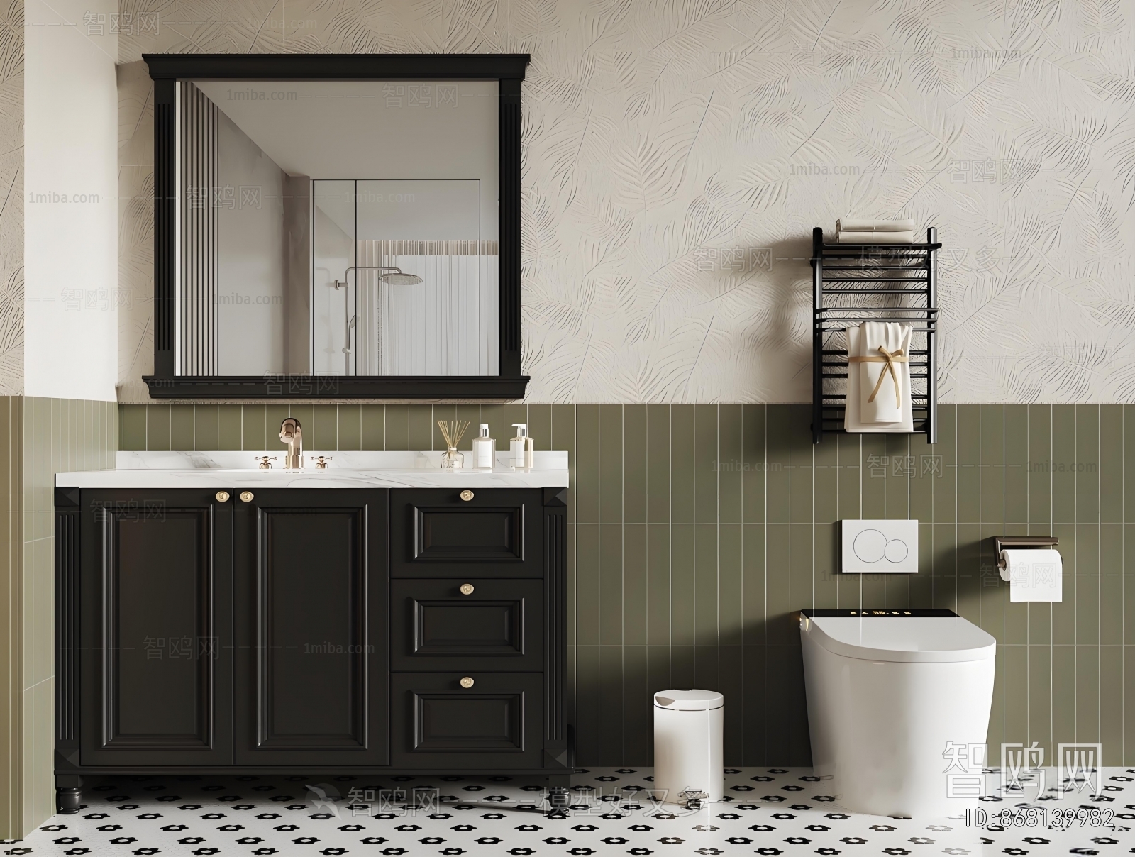 French Style Bathroom Cabinet