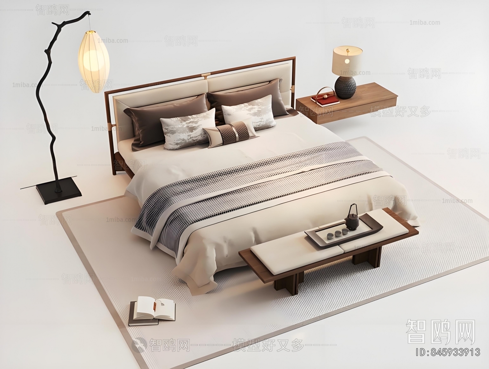 New Chinese Style Double Bed