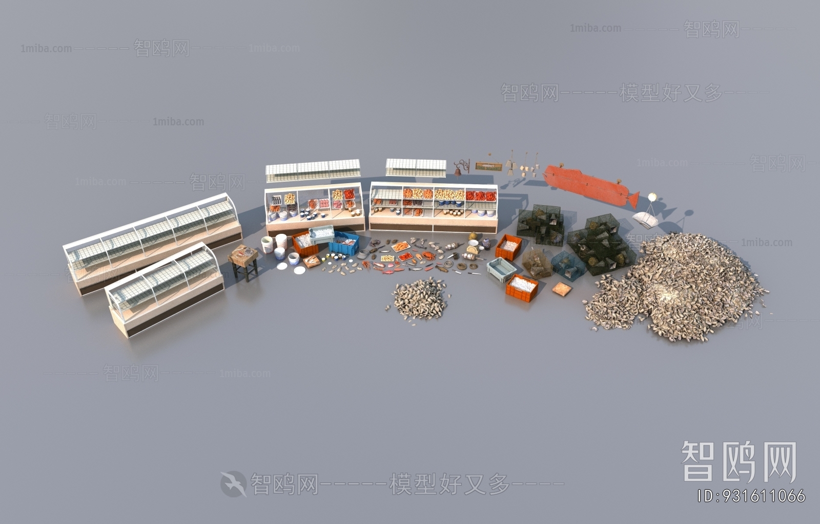 Modern Supermarket Shelf