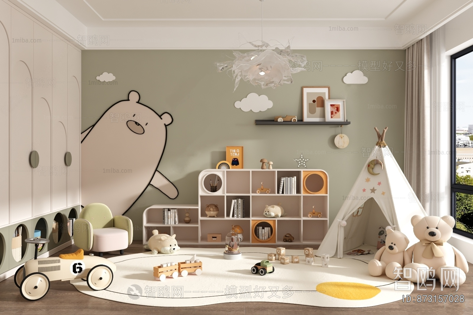 Modern Children's Room Activity Room