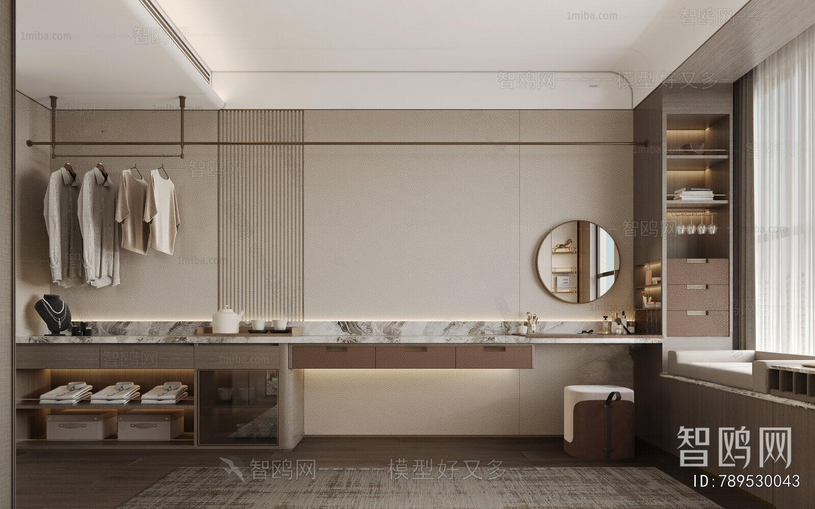 Modern Clothes Storage Area