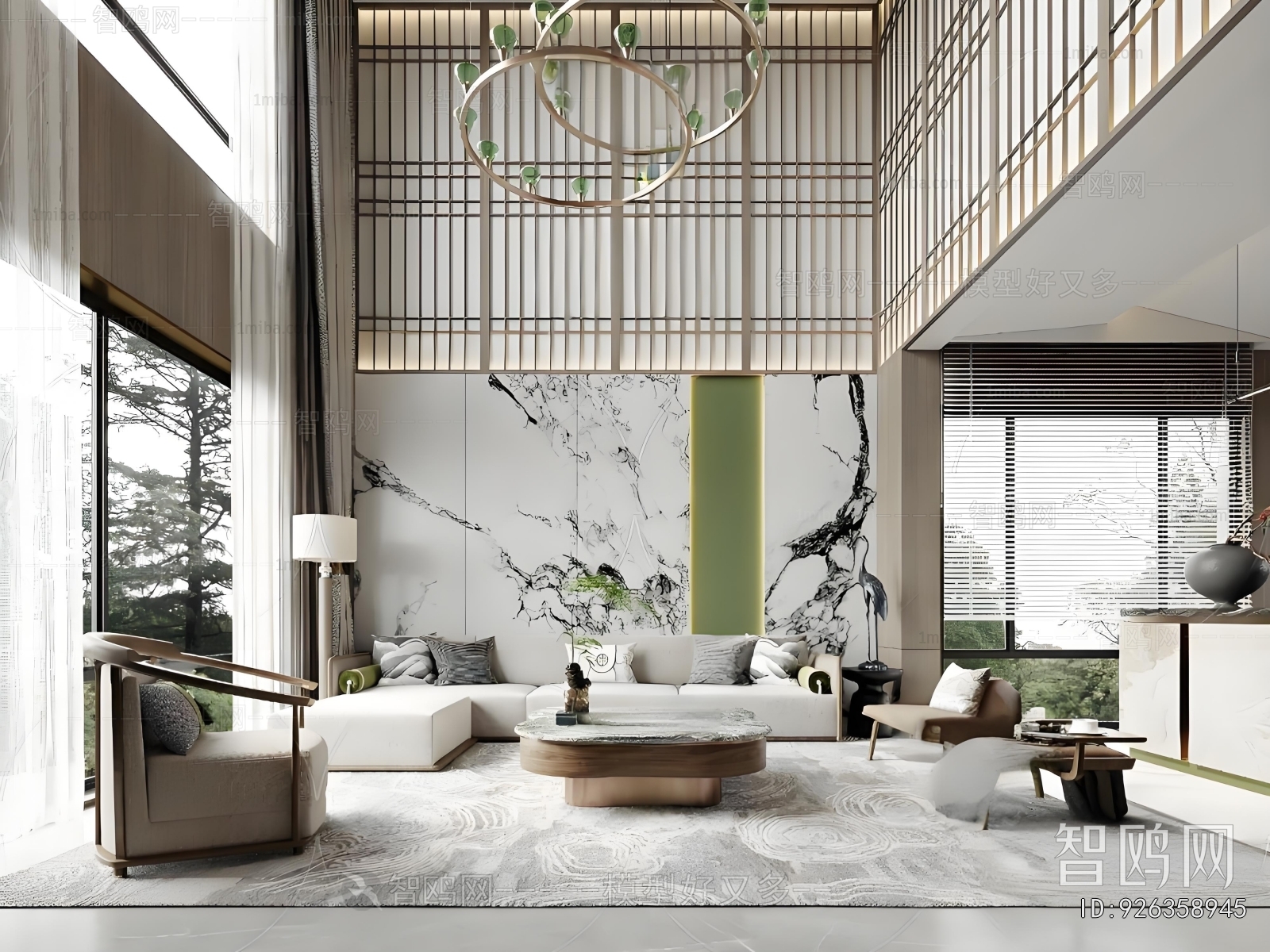 New Chinese Style A Living Room