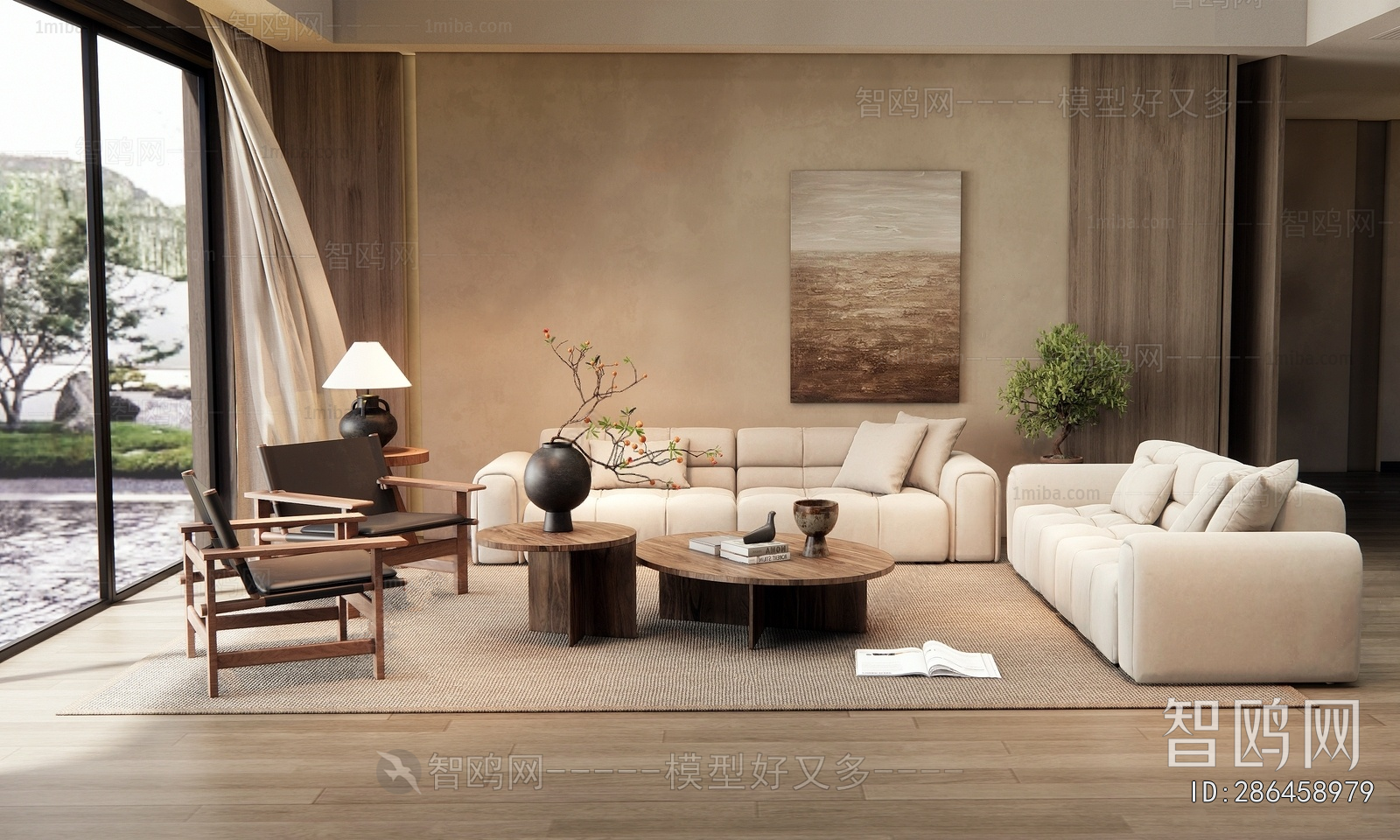 Wabi-sabi Style A Living Room