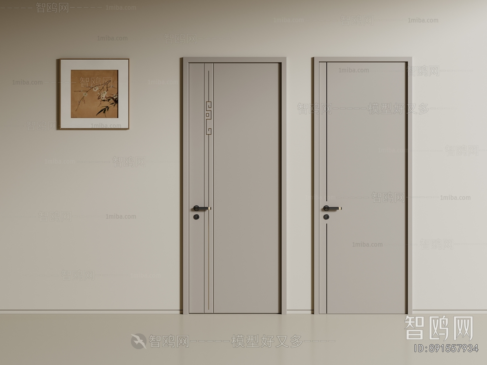 New Chinese Style Single Door